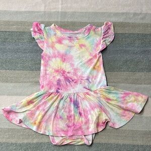 Posh Peanut Joplin Ruffled Cap sleeve Basic Twirl Skirt Bodysuit Size 12-18 mo